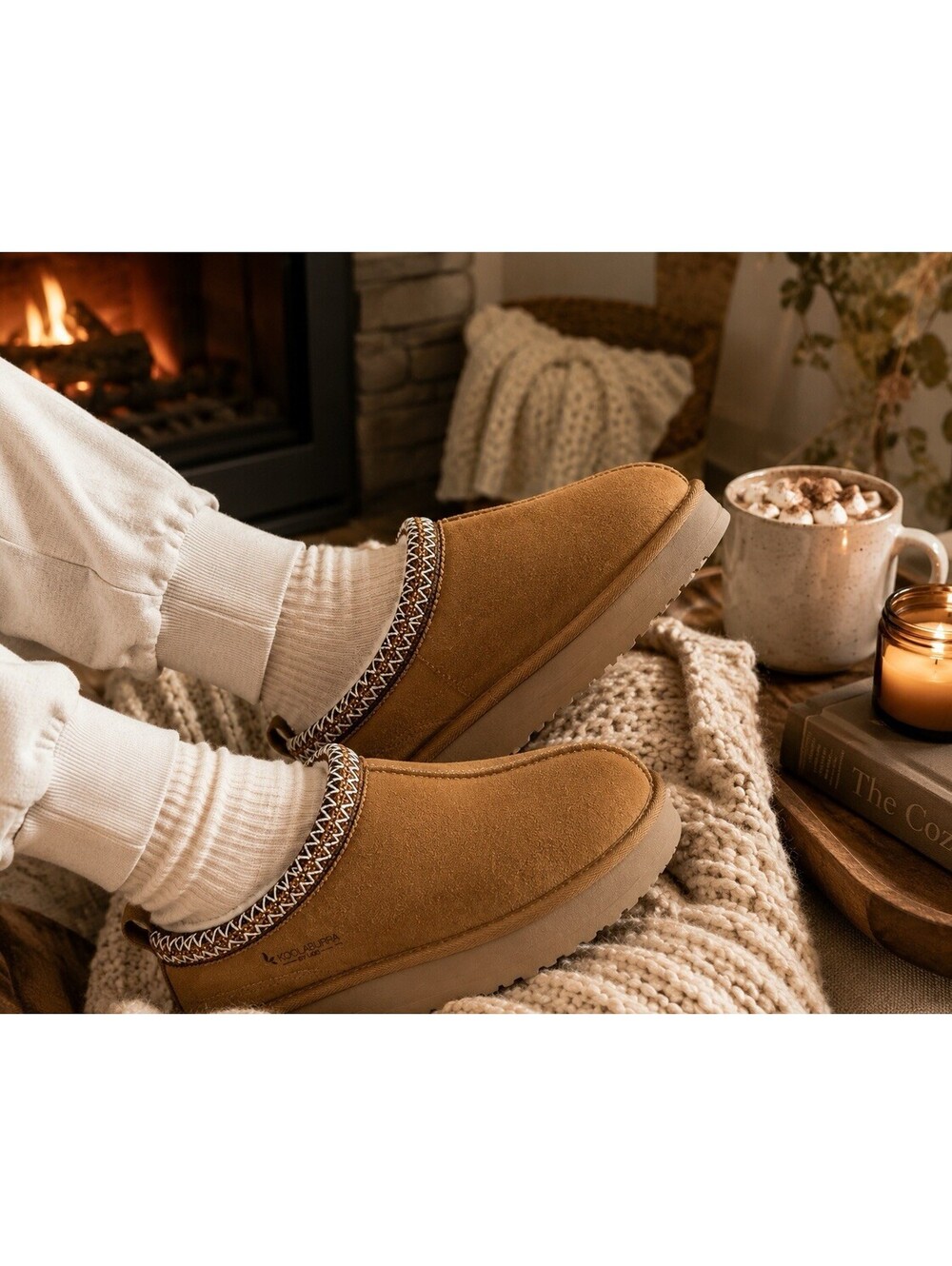 Koolaburra by UGG Women’s Chestnut Suede Faux Fur Slippers Size 6 EU 37